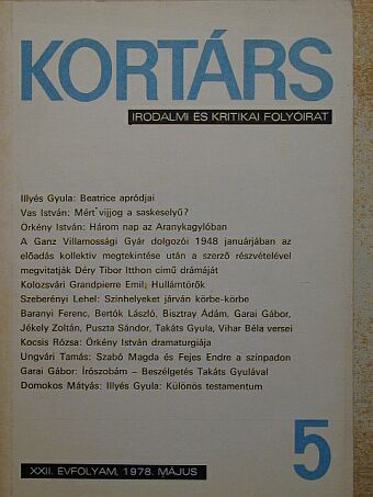 Baranyi Ferenc - Kortárs 1978. május [antikvár]