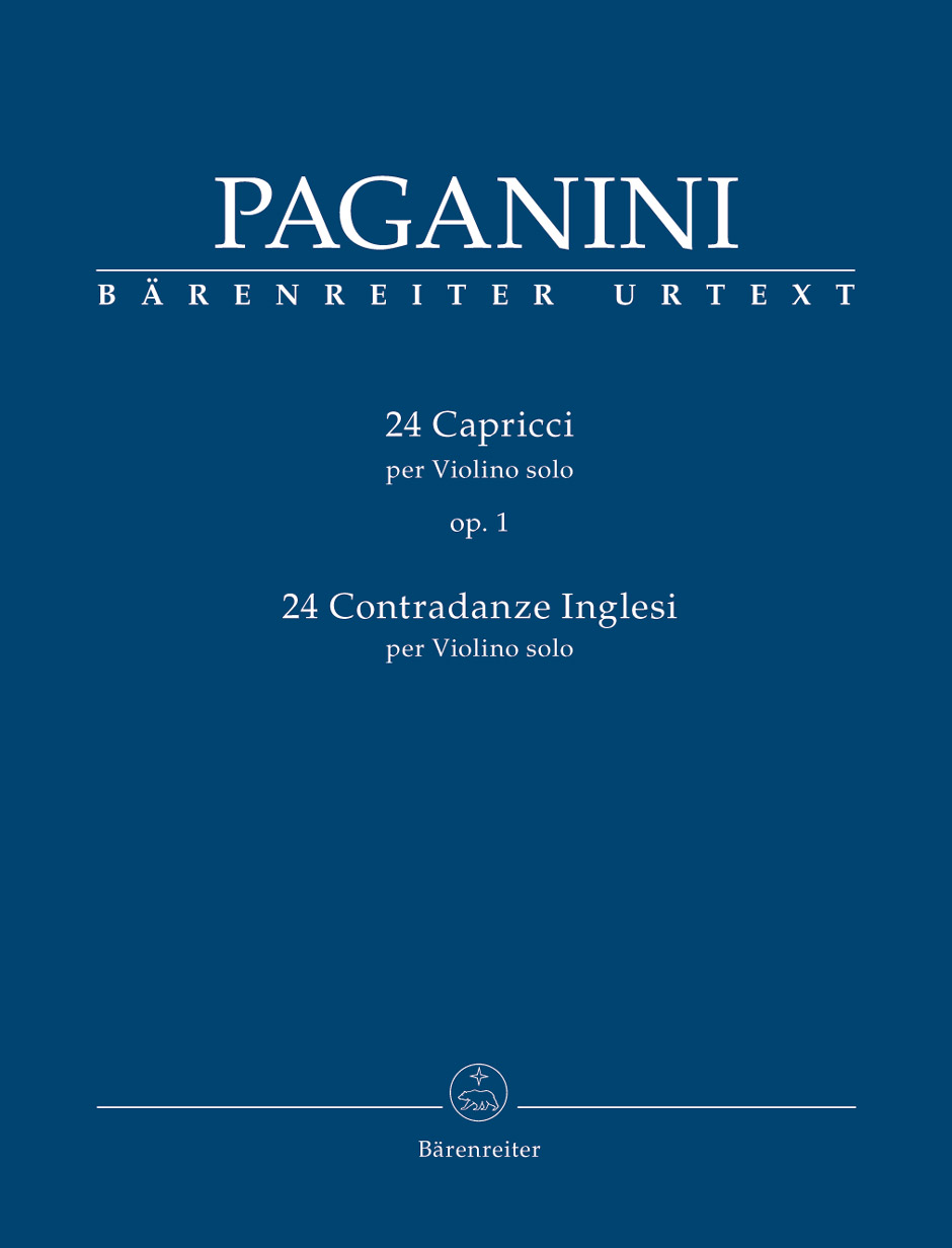 PAGANINI - 24 CAPRICCI OP.1 + 24 CONTRADANZE INGLESI PER VIOLINO SOLO (FIRST EDITION) URTEXT (D. MACCHIONE)