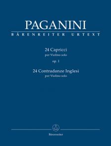 PAGANINI - 24 CAPRICCI OP.1 + 24 CONTRADANZE INGLESI PER VIOLINO SOLO (FIRST EDITION) URTEXT (D. MACCHIONE)