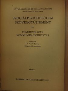 Szociálpszichológiai szöveggyűjtemény II. [antikvár]