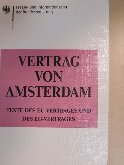 Vertrag von Amsterdam [antikvár]