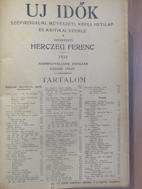 Aba Novák Vilmos - Uj Idők 1932. július-december (fél évfolyam)/1928., 1930-1931. (vegyes számok) (3 db) [antikvár]