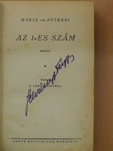 Maria von Peteani - Az 1-es szám [antikvár]