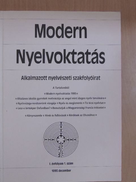 Gráf Zoltán Benedek - Modern Nyelvoktatás 1995/1. [antikvár]