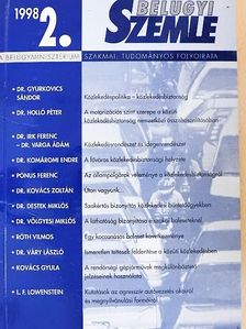 Dr. Komáromi Endre - Belügyi szemle 1998/2. [antikvár]
