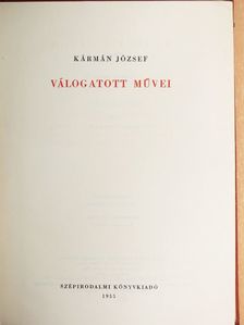 Kármán József - Kármán József válogatott művei [antikvár]