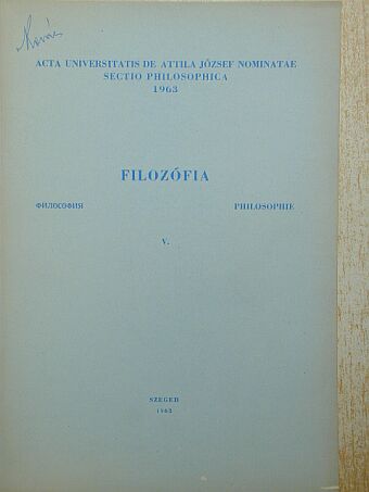 Kaposi Márton - Filozófia V. [antikvár]