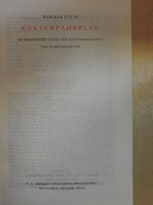 Werner Stein - Kulturfahrplan [antikvár]