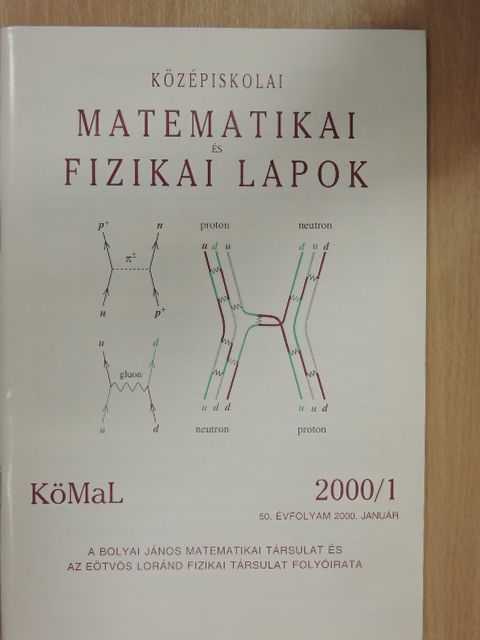 Középiskolai matematikai és fizikai lapok 2000. január [antikvár]