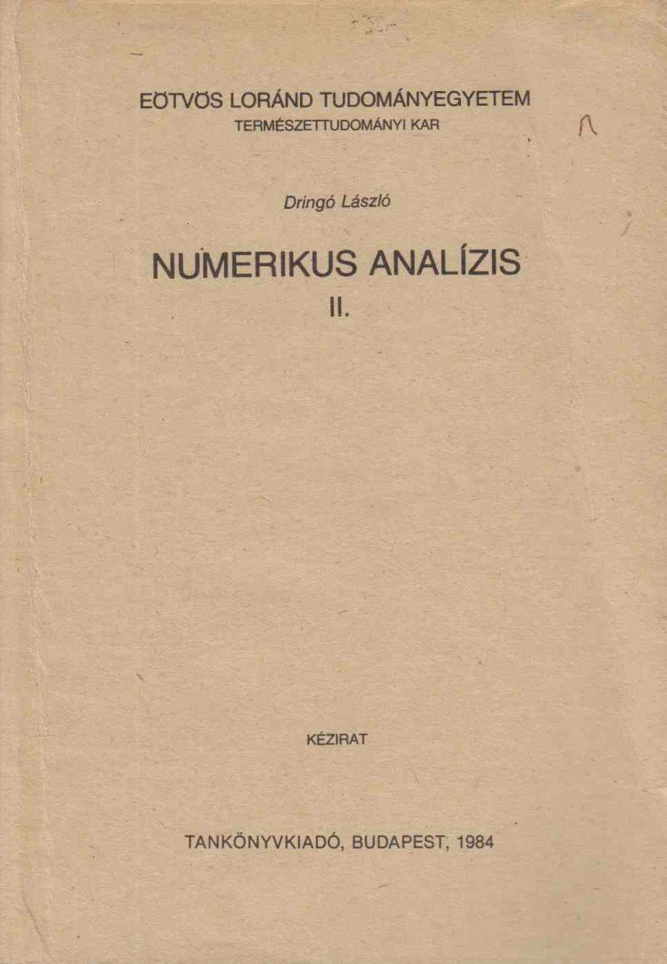 Dringó László - Numerikus analízis II. [antikvár]