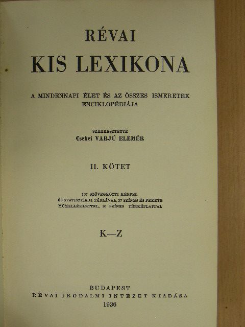 Révai kis lexikona II. (töredék) [antikvár]