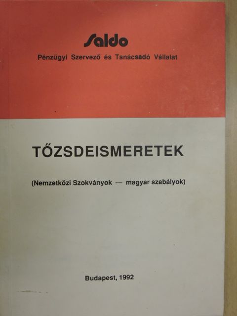 Spilákné Kertész Márta - Tőzsdeismeretek [antikvár]