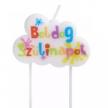 Boldog szülinapot felhőgyertya - 10 cm