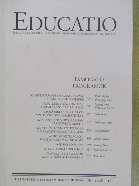 Fehérvári Anikó - Educatio 2008. tél [antikvár]