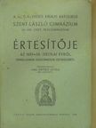 A Mezőkövesdi Királyi Katolikus Szent László Gimnázium (IV-VIII. Oszt. Reálgimnázium) értesítője az 1937-38. iskolai évről [antikvár]