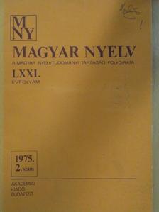 Bálint Sándor - Magyar Nyelv 1975/2. [antikvár]