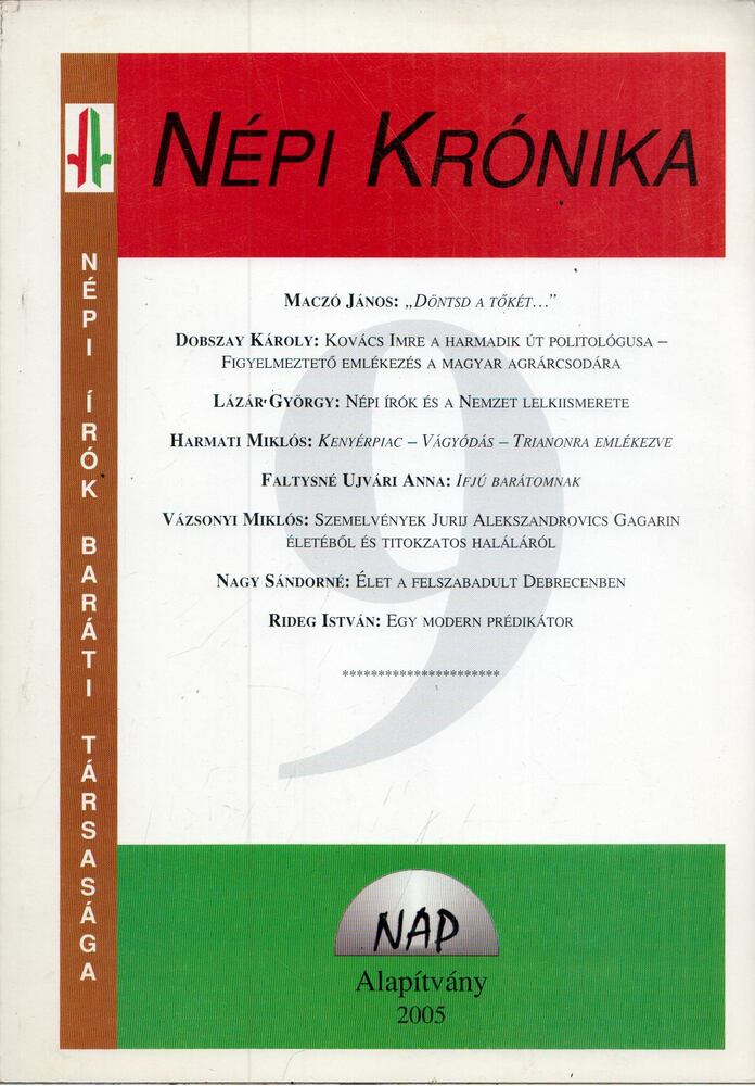 Maczó János, Milassin Béla (szerk.) - Népi Krónika 2005/9. [antikvár]