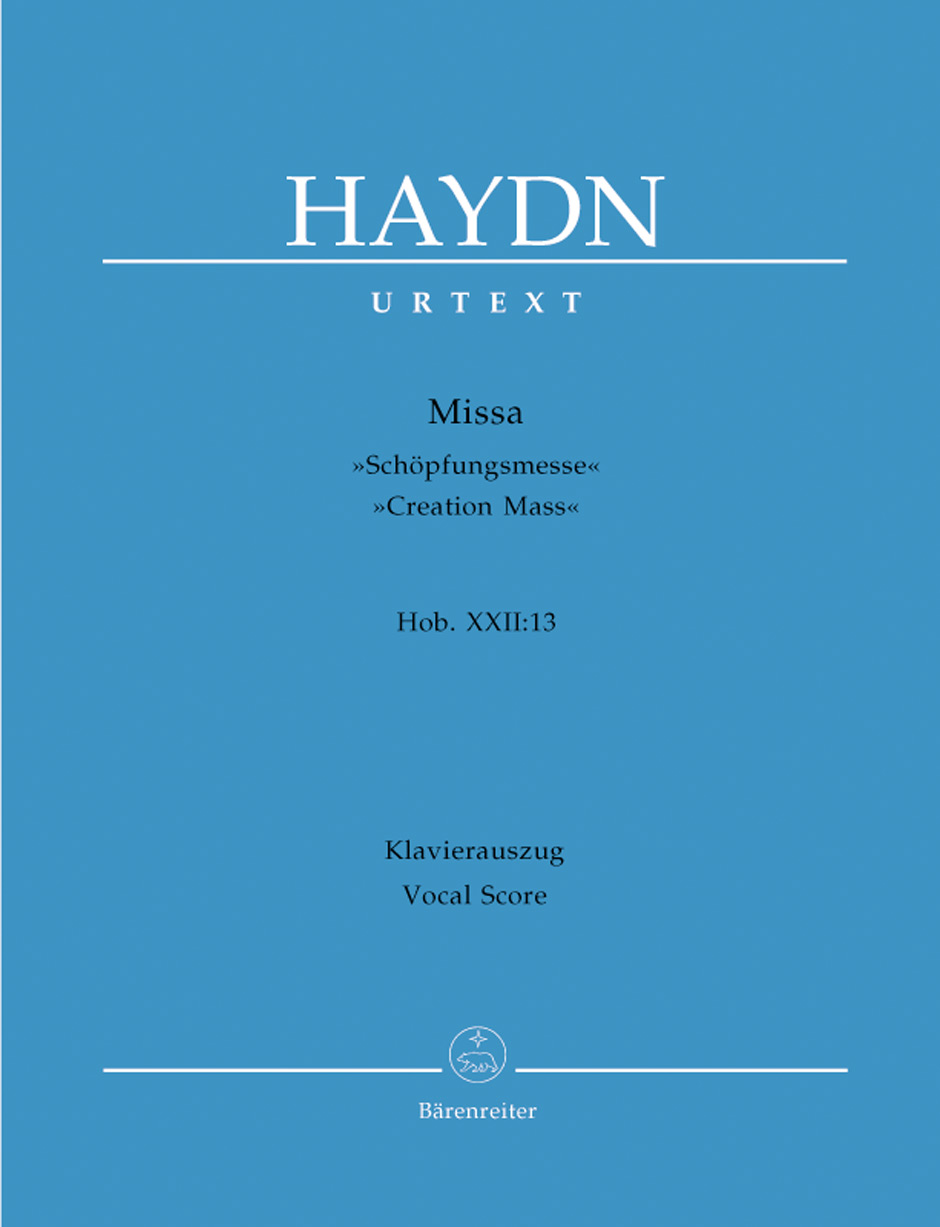 HAYDN JOSEPH - MISSA "SCHÖPFUNGMESSE" HOB. XXII:13 KLAVIERAUSZUG URTEXT (JÜRGEN SOMMER)