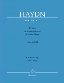 HAYDN JOSEPH - MISSA "SCHÖPFUNGMESSE" HOB. XXII:13 KLAVIERAUSZUG URTEXT (JÜRGEN SOMMER)
