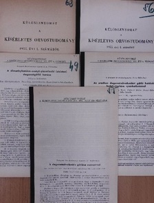 Benkő Sándor - Különlenyomatok a Kísérletes Orvostudomány számaiból 1952., 1954., 1955., 1957 (5 db) [antikvár]