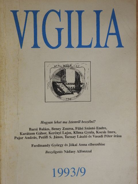 Barsi Balázs - Vigilia 1993. szeptember [antikvár]