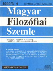 Magyar filozófiai szemle 1992/3-4. [antikvár]