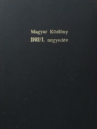 Magyar Közlöny 1992/1. negyedév [antikvár]