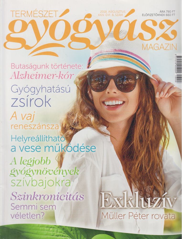 dr. Görgei Katalin (főszerk.) - Természetgyógyász Magazin 2018. augusztus XXIV. évf. 8. szám [antikvár]
