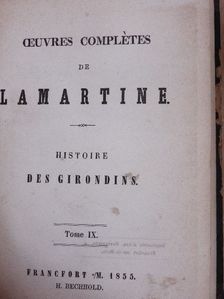 Alphonse de Lamartine - Histoire des Girondins 2. [antikvár]