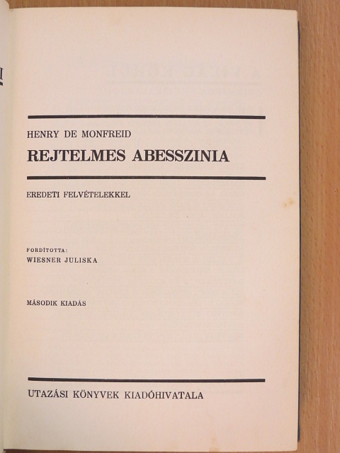 Henry de Monfreid - Rejtelmes Abesszinia [antikvár]