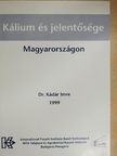 Dr. Kádár Imre - Kálium és jelentősége Magyarországon [antikvár]