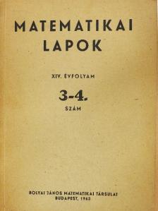 Fenyő István - Matematikai lapok 1963/3-4. [antikvár]