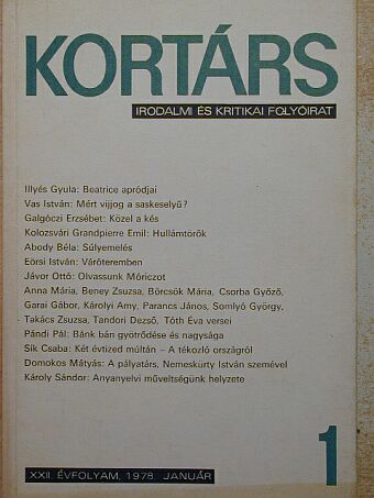 Abody Béla - Kortárs 1978. január [antikvár]