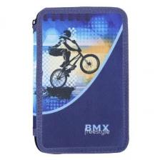 BMX mintás kétemeletes tolltartó - töltetlen