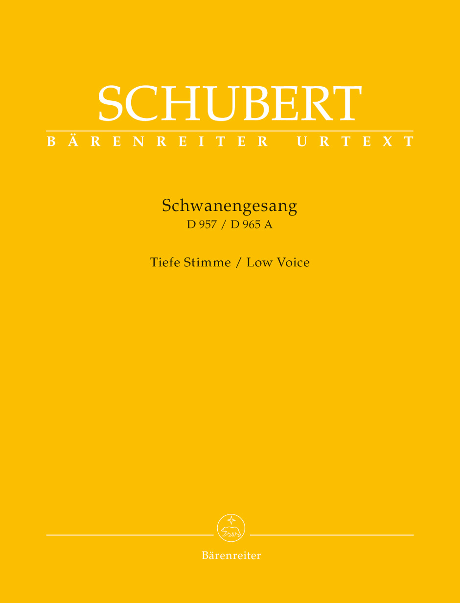 SCHUBERT - SCHWANENGESANG D 957 / D 965 A TIEFE STIMME