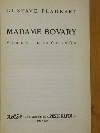Gustave Flaubert - Madame Bovary [antikvár]
