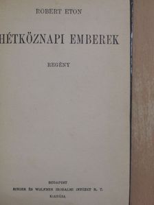 Robert Eton - Hétköznapi emberek [antikvár]