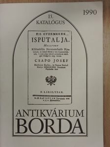 Borda Antikvárium 15. katalógus [antikvár]