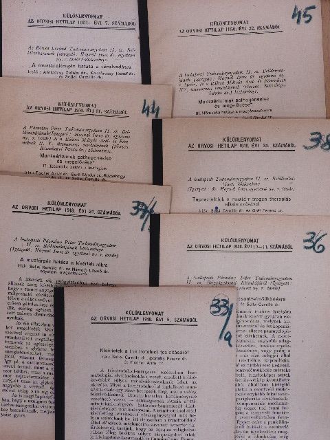 Dr. Antalóczy Zoltán - Különlenyomatok az Orvosi Hetilap számaiból 1948., 1950-1951 (7 db) [antikvár]