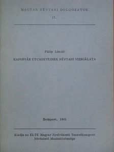 Fülöp László - Kaposvár utcaneveinek névtani vizsgálata [antikvár]