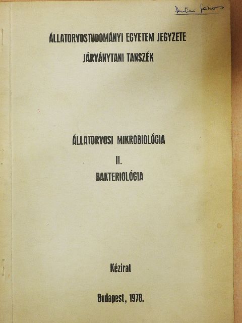 Dr. Varga János - Állatorvosi mikrobiológia II. [antikvár]