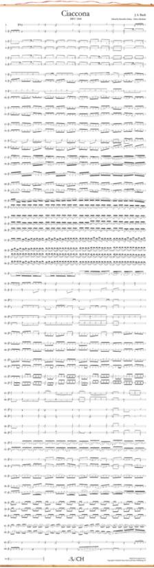 Bach - RÉSZLETEK AZ ÖRÖKKÉVALÓSÁGBÓL - KOTTAMELLÉKLET - BACH: CIACCONA BWV 1004 (Chaconne)