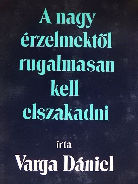 Varga Dániel - A nagy érzelmektől rugalmasan kell elszakadni [antikvár]