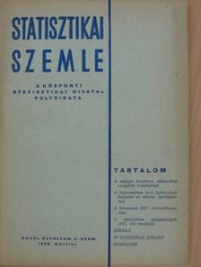 B. Korda - Statisztikai szemle 1958. március [antikvár]