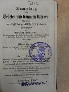 Sammlung von Gebeten und frommen Werken (gótbetűs) [antikvár]