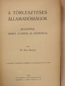 Dr. Pap Dezső - A törlesztéses államadósságok (rossz állapotú) [antikvár]