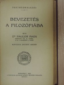 Pauler Ákos - Bevezetés a filozófiába [antikvár]