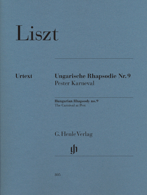 LISZT - UNGARISCHE RHAPSODIE NR.9 PESTER KARNEVAL FÜR KLAVIER URTEXT (HERTTRICH)