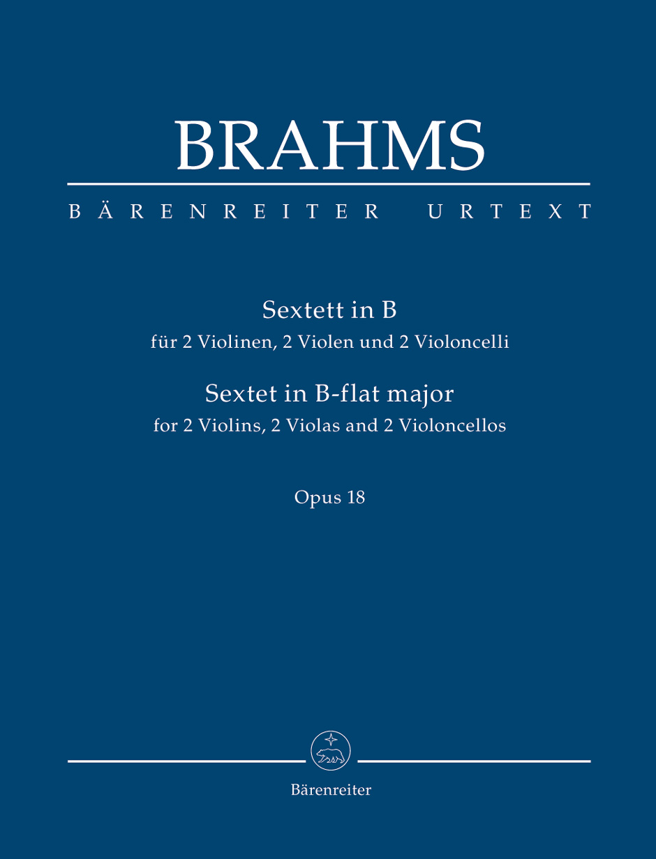 BRAHMS... - SEXTETT IN B FÜR STREICHER OP.18 STUDIENTARTITUR URTEXT (CHR. HOGWOOD)