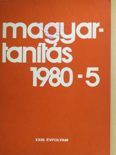 Csákvári József - Magyartanítás 1980/5. [antikvár]